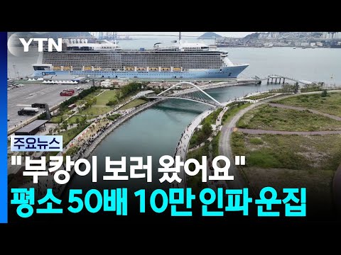 부캉이 보러 왔다".  10만 명이 몰려들었고, 평소 인원의 50배나 많은 인파